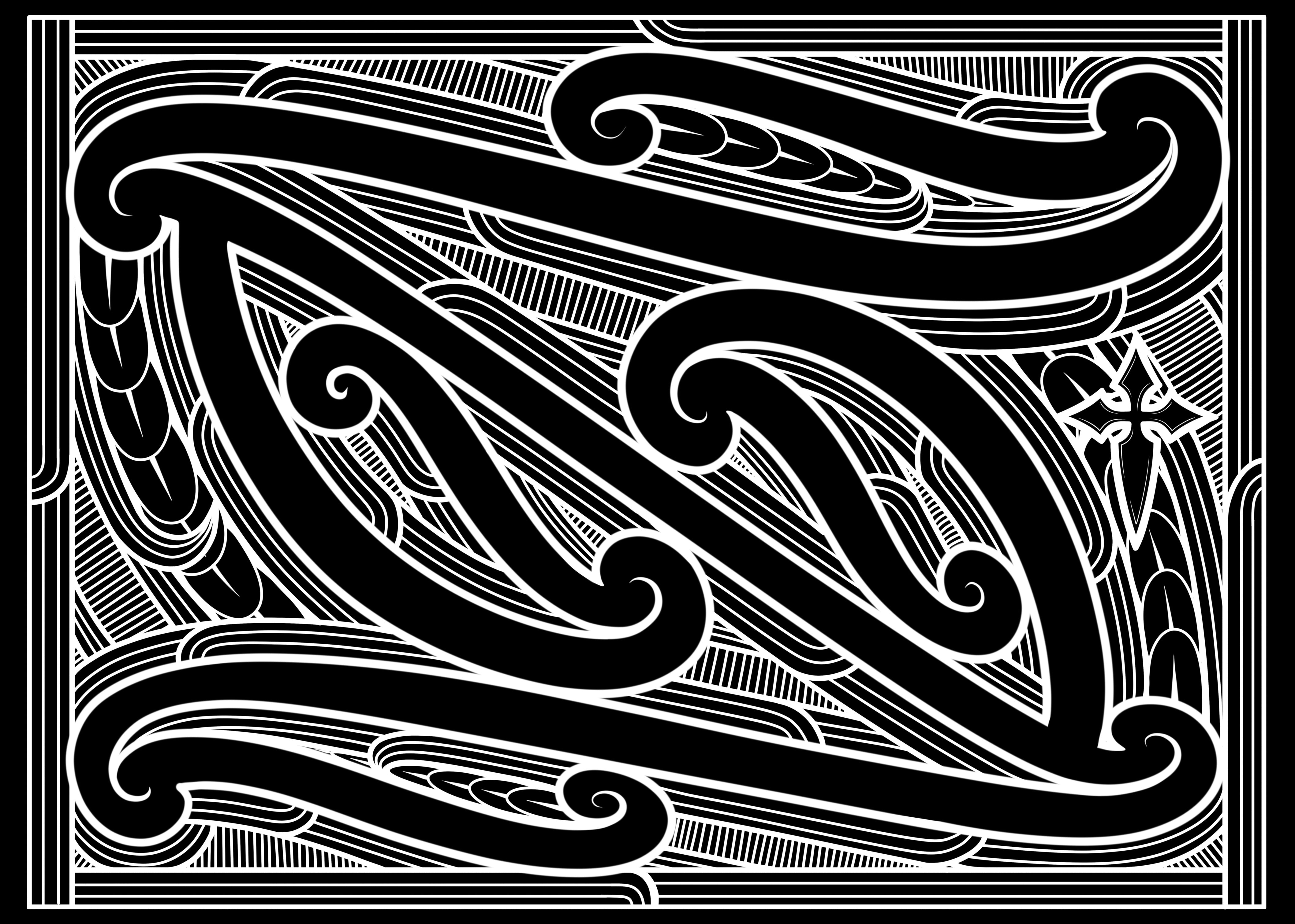 Full Window Art Sticker - Black Out Set